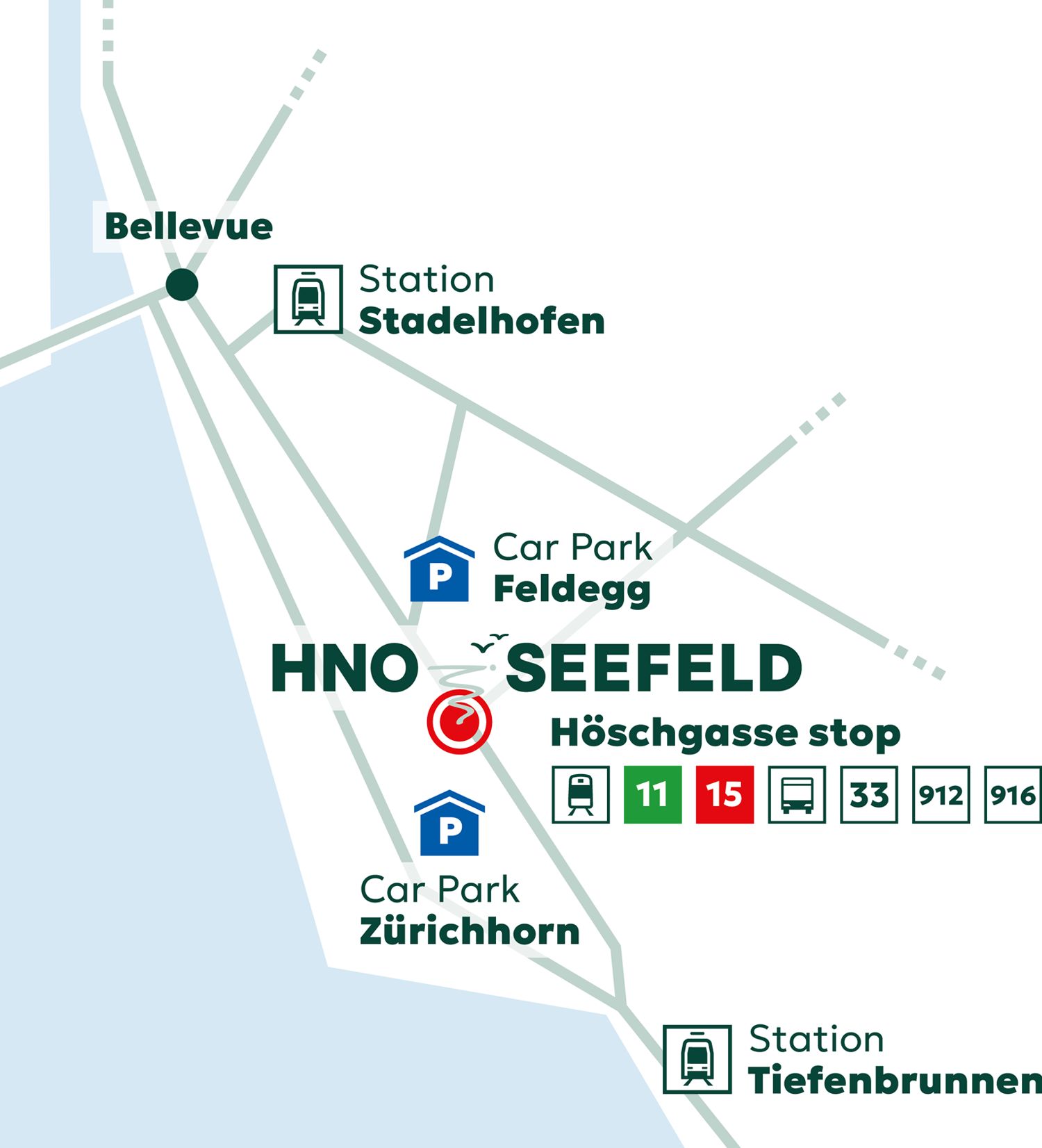 Contact Directions Practice HNO im Seefeld zurich